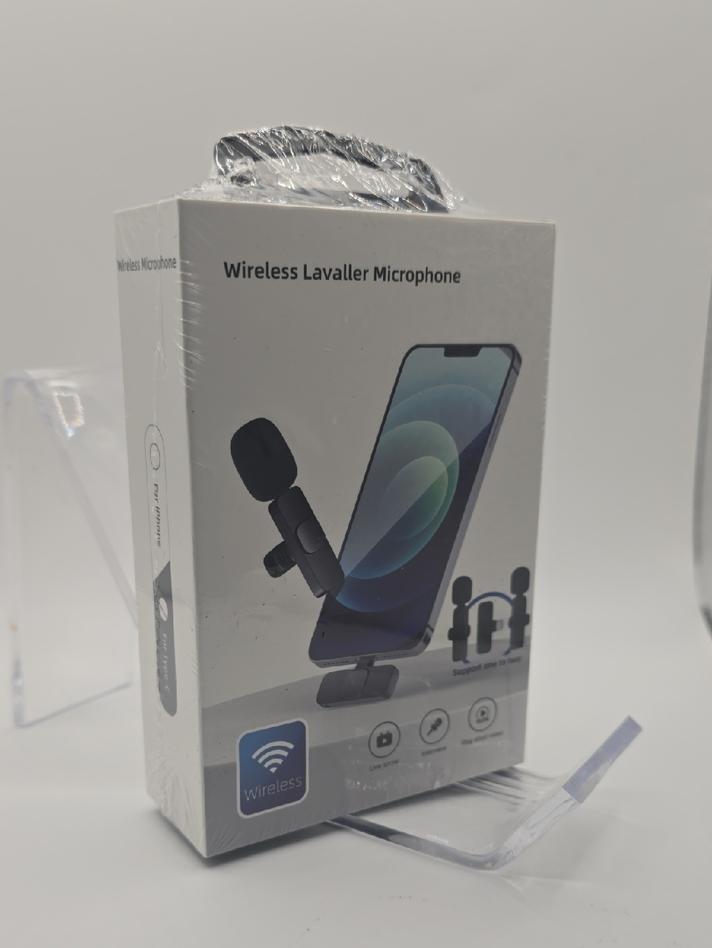 Wireless Lavalier Microphone Clip-On - Black